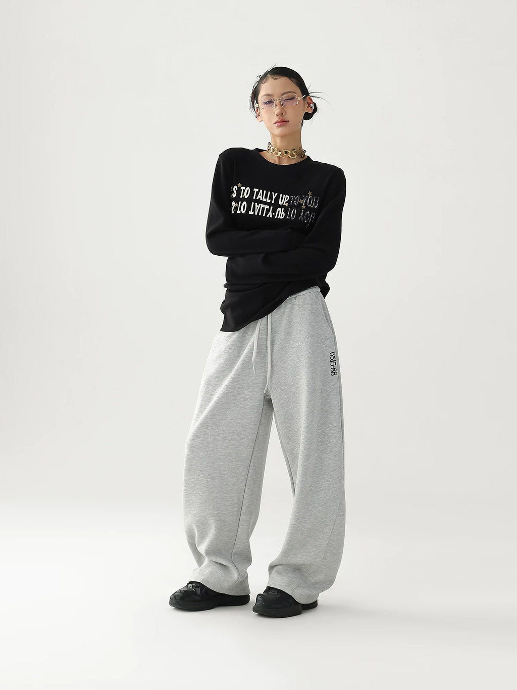 AceStudios Casual Letter Print Drawstring Sweatpants