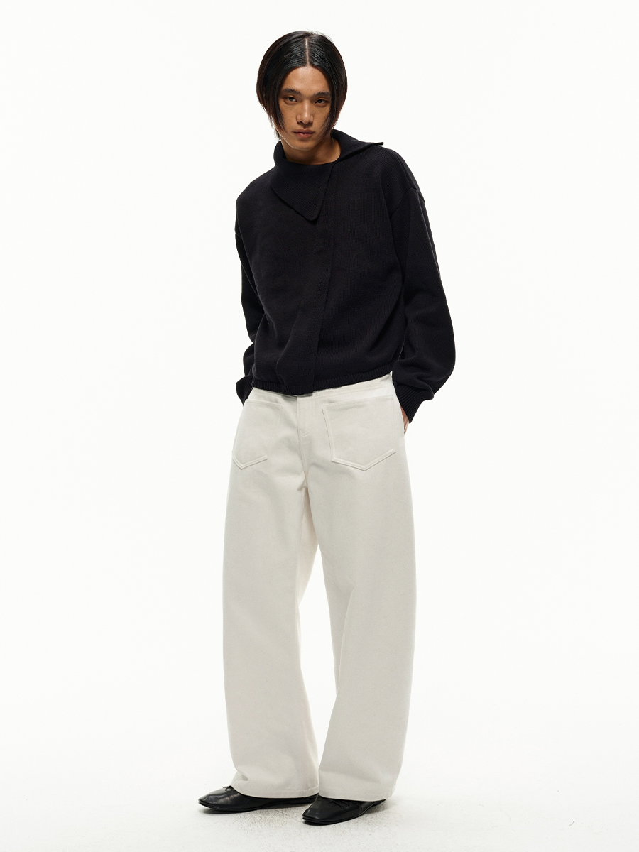JCAESAR Polished Skin-friendly Warm Scimitar Pants