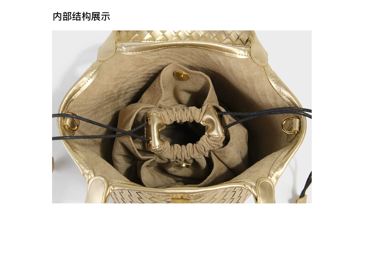 LOSEA Leather Hand-woven Gourd Vegetable Basket Bag