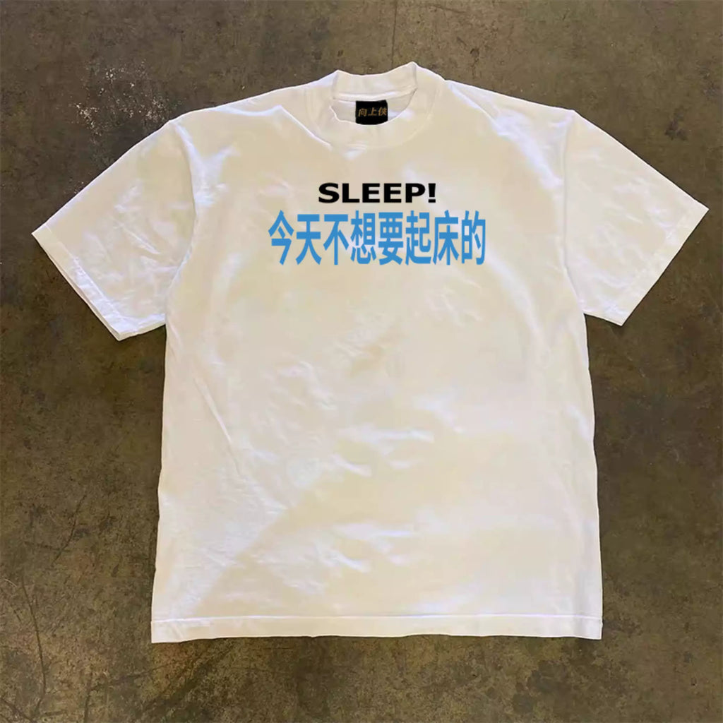 UPUPXIA Loose Casual Simple Tee