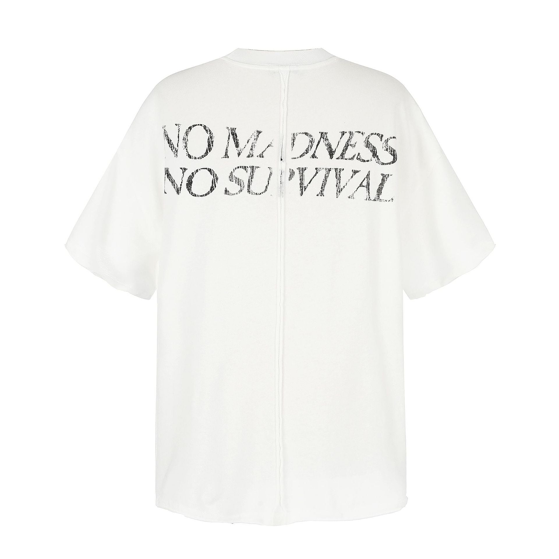 11KN Vintage Loose Letter Print Casual Tee