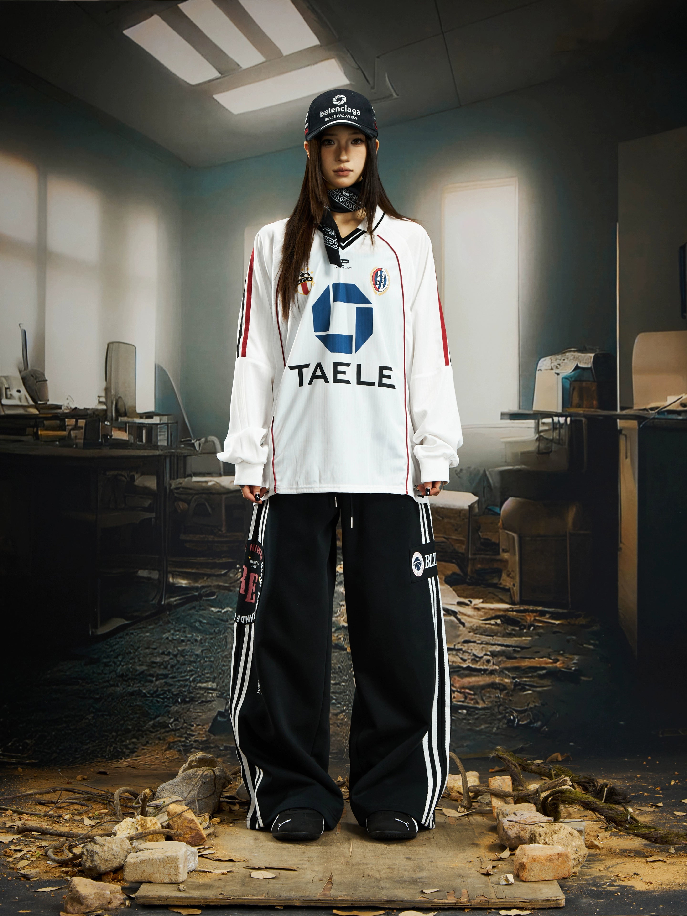 NOMANIAI Double Waist Versatile Casual Striped Slacks