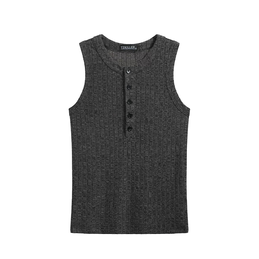 TZ Killer Button Henry Slim Fit Versatile Vest