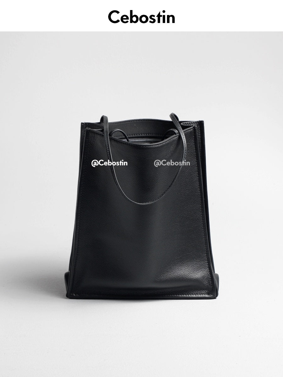 Cebostin First Layer Cowhide Large Capacity Messenger Bag