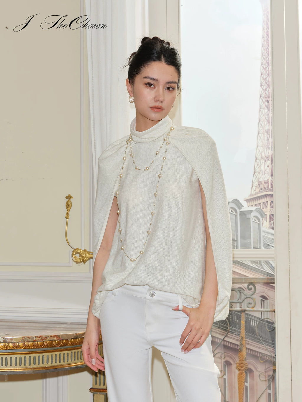 J TheChosen Knitted Turtleneck Cape Vest