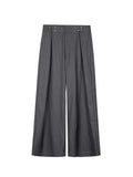 VOWPROGRESS Pleated Anti-wrinkle Straight Loose Trousers