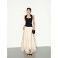 NEVA HU Temperament Elegant Yarn Skirt