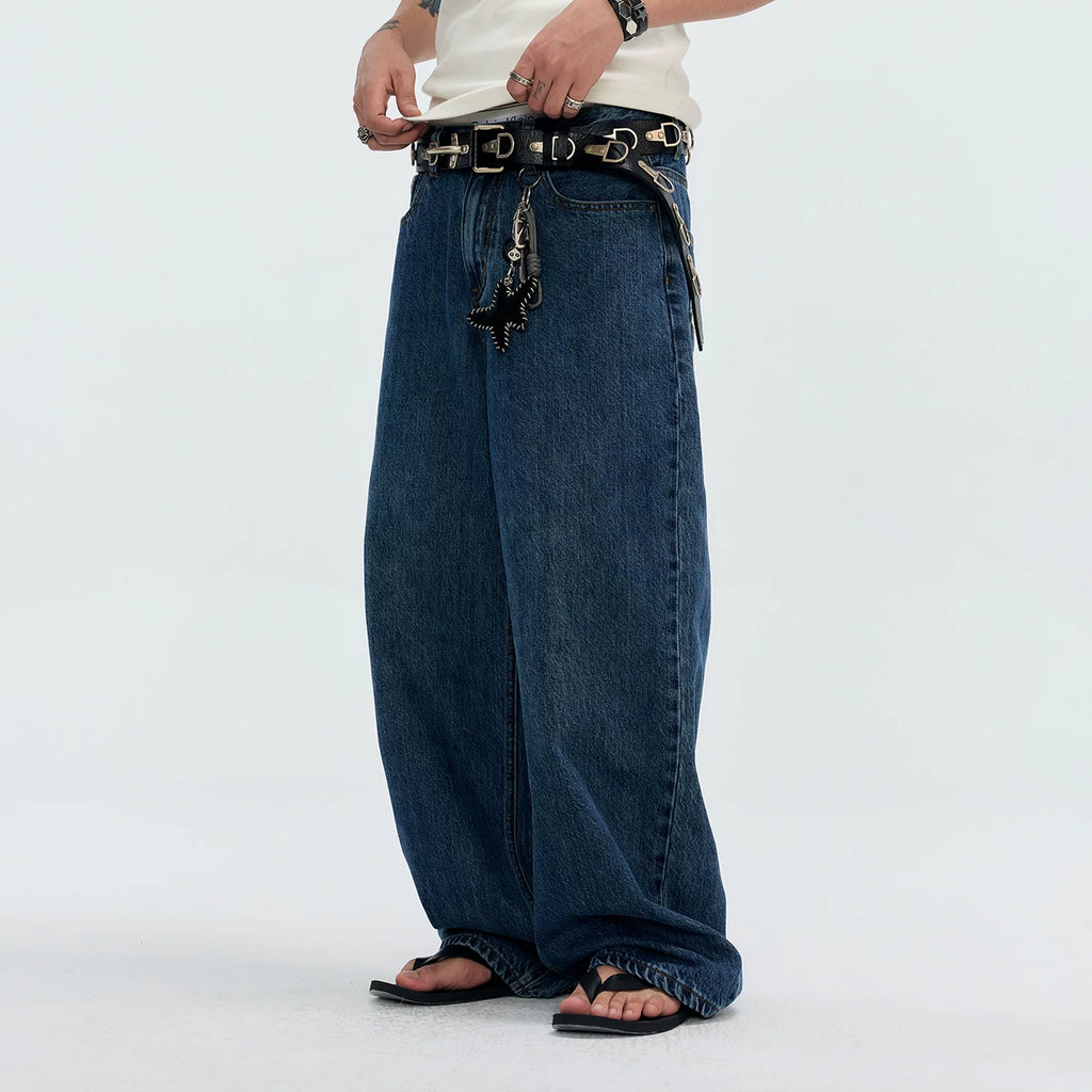 CoosRetro Retro Multi-Pocket Straight Jeans