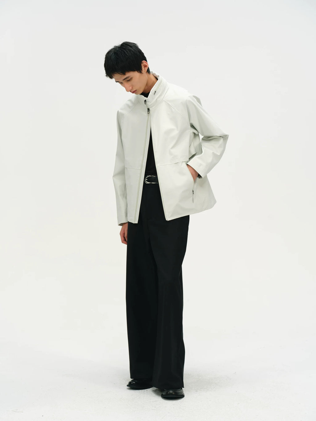 NO LOGO 600g Structured Straight-Leg Trousers