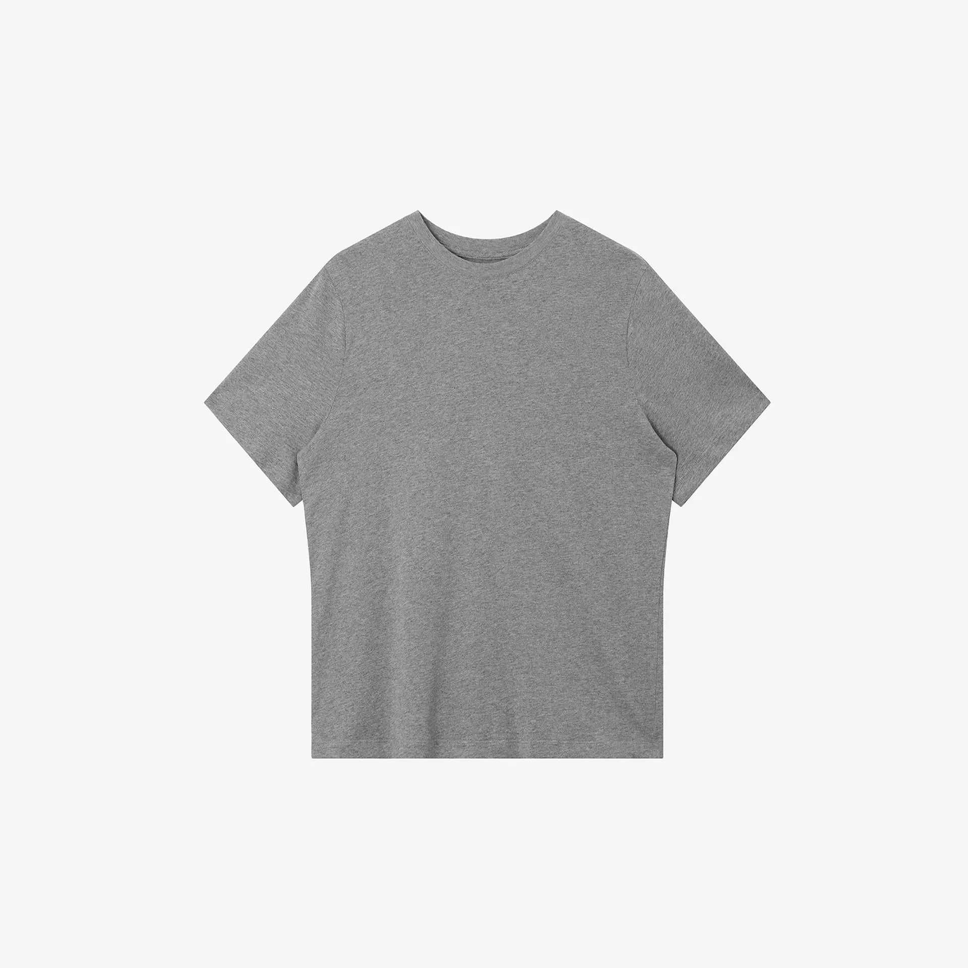 NO LOGO Soft Waxy Skin-friendly Breathable Front Shoulder Tee
