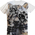 PAIKI Is Shy about Leopard Leopard Rhinestone Straight Shoulders Slim Tee