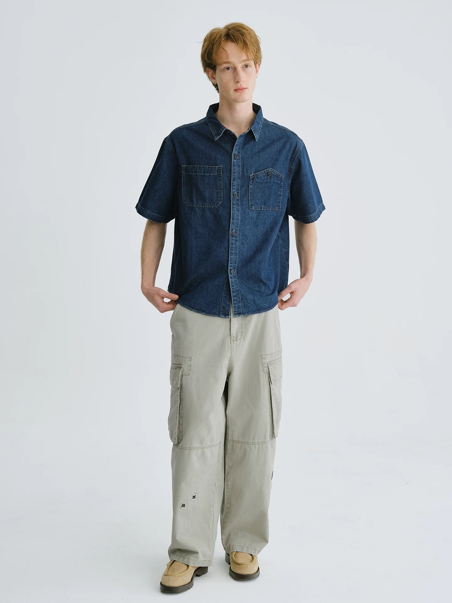 LIVINGTOWN Vintage Loose Versatile Denim Shirt