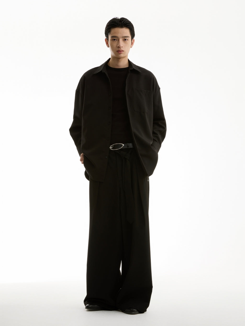 FUNKYFUN Anti-wrinkle Fabric Loose Shirt Jacket