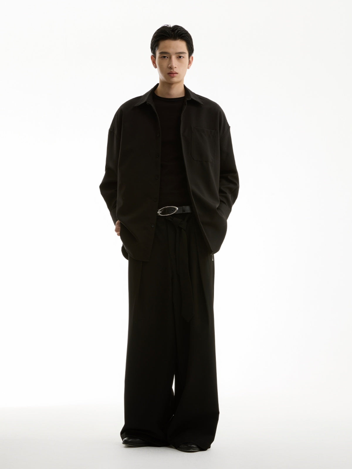 FUNKYFUN Anti-wrinkle Fabric Loose Shirt Jacket