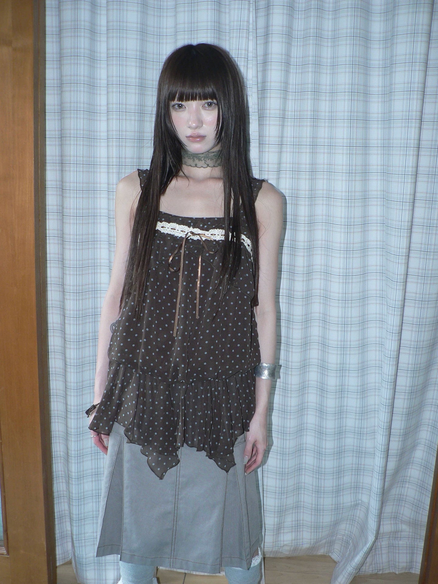 Ang: Project Retro Polka Dot Waist Hem Irregular Sling
