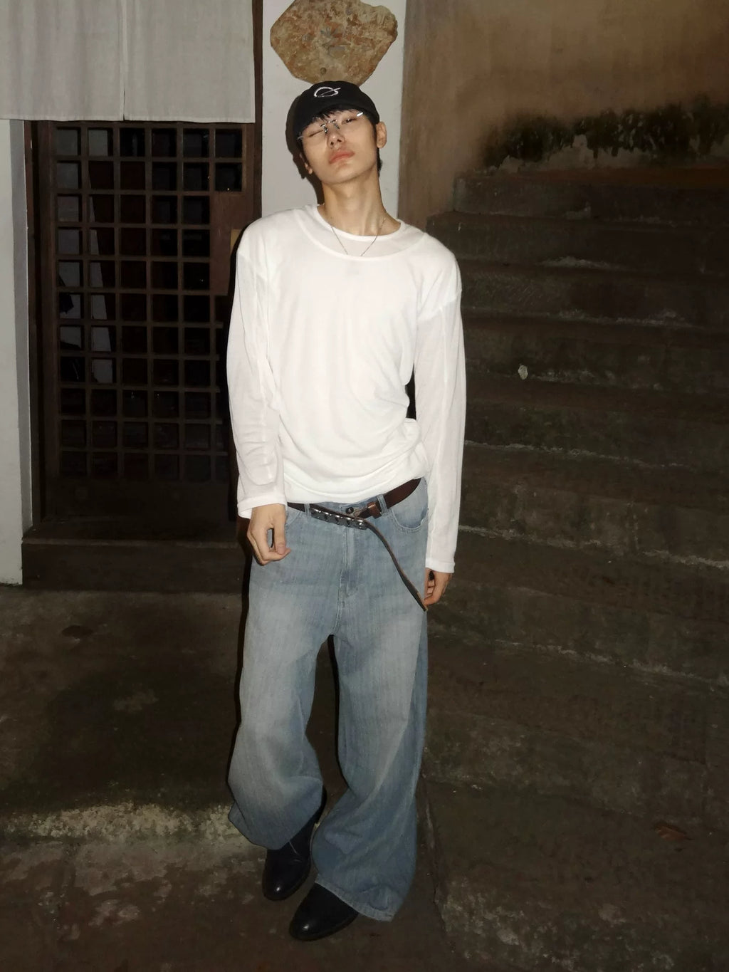 Borrowed Project Old Wide Leg Jeans
