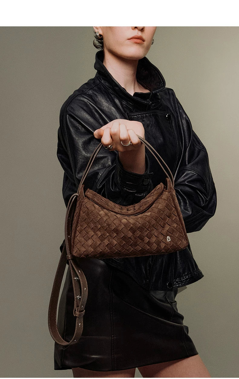 La Festin Woven Crossbody Handbag