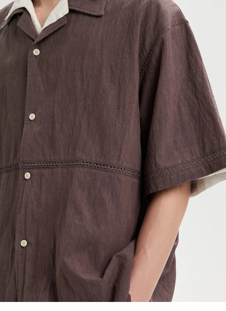 BUTTBILL Loose Skeleton Lace Shirt