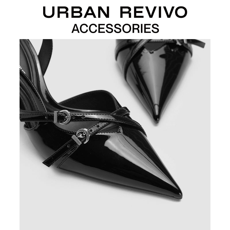 URBAN REVIVO Kitten and Pointed Empty Shoes