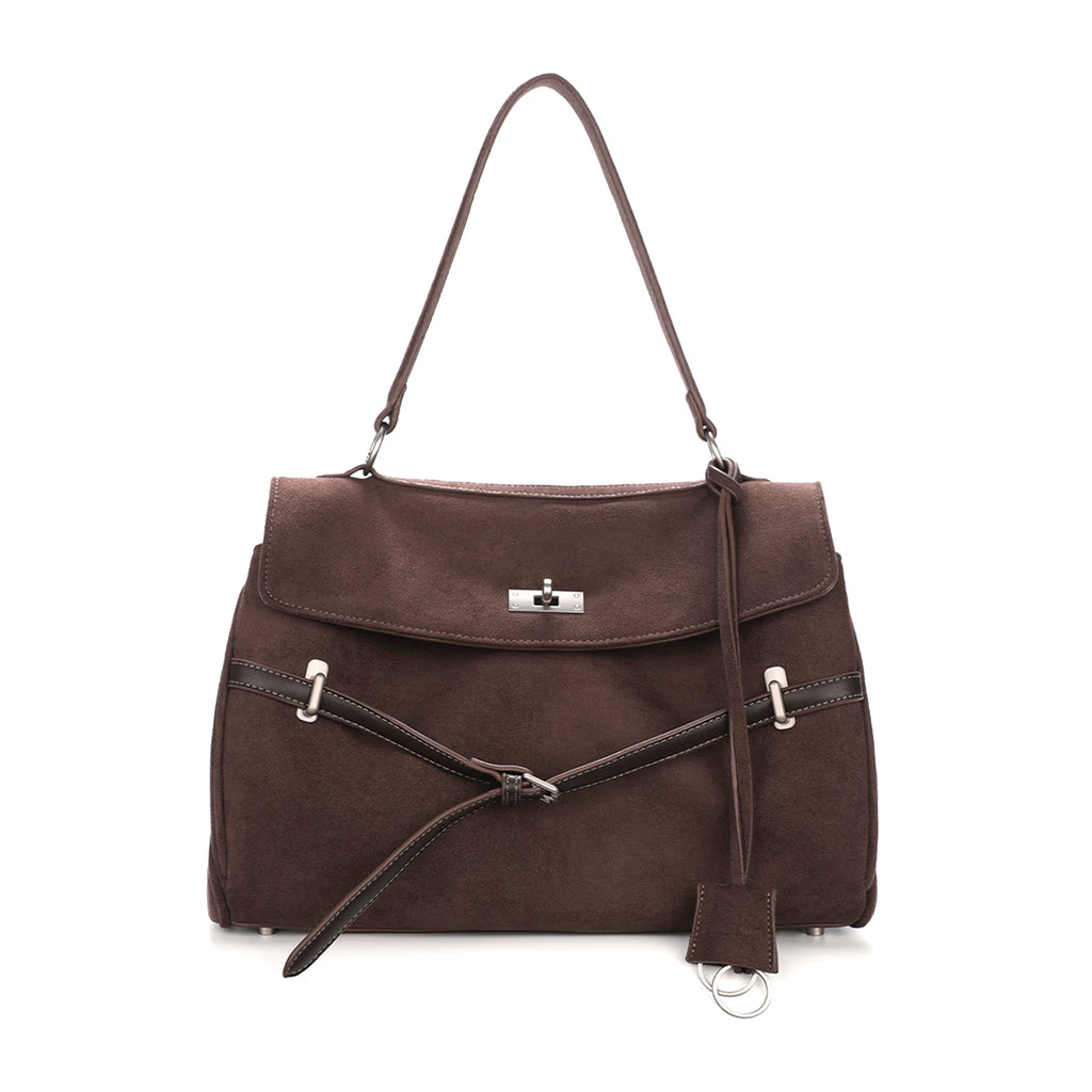 JANDRESS Suede Shoulder Armpit Messenger Bag