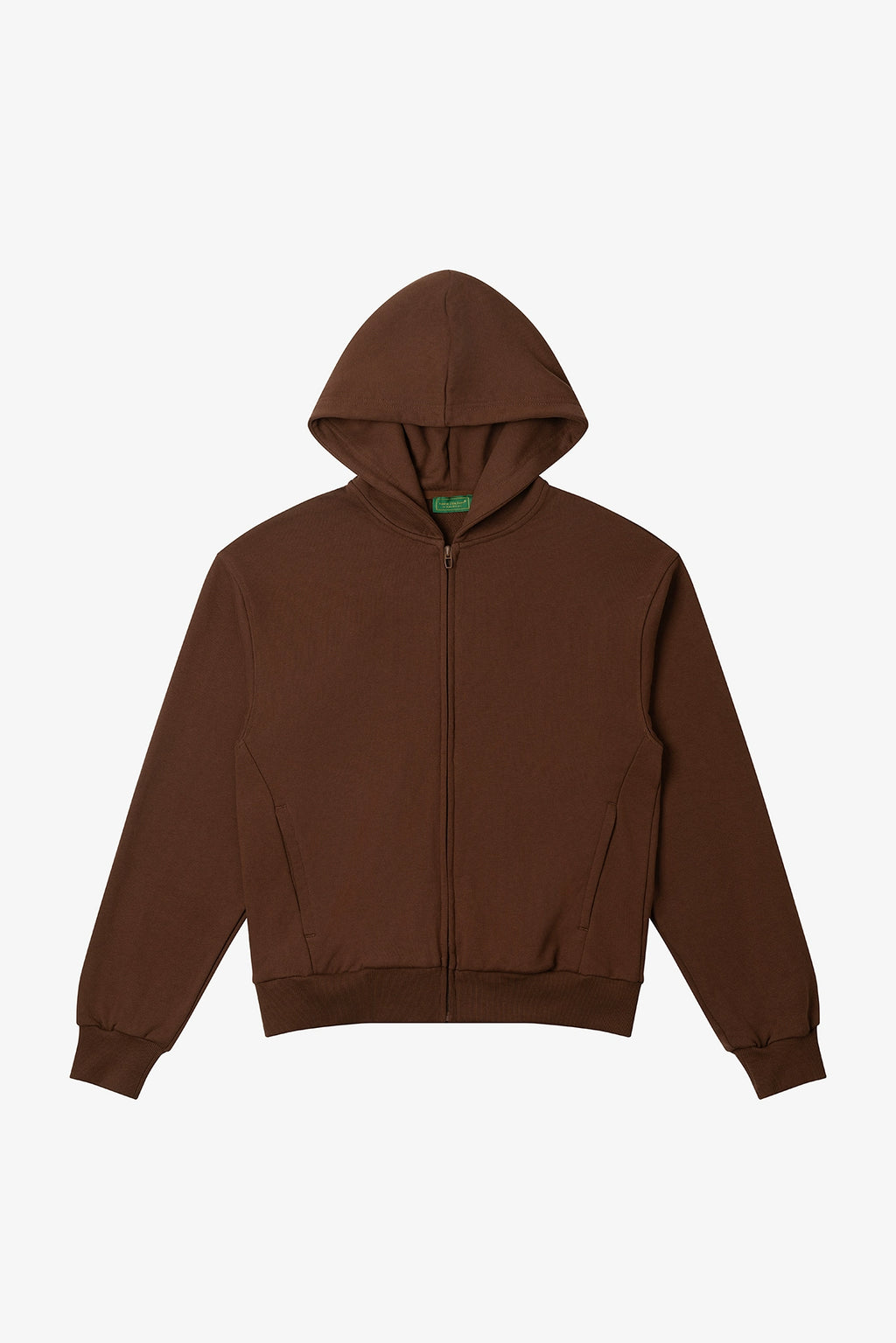 NO LOGO Lazy Loose Abraded Hooded Zipper Sweater