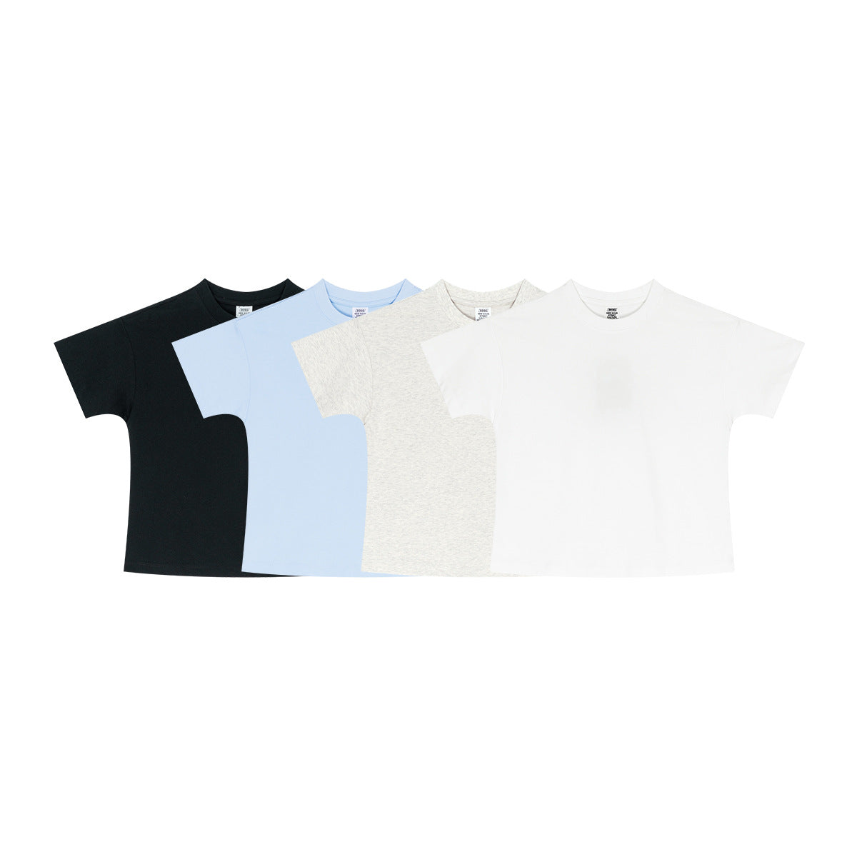 BE Women's Pure Cotton Solid Color 305G Casual Sports Slim Fit T-Shirt