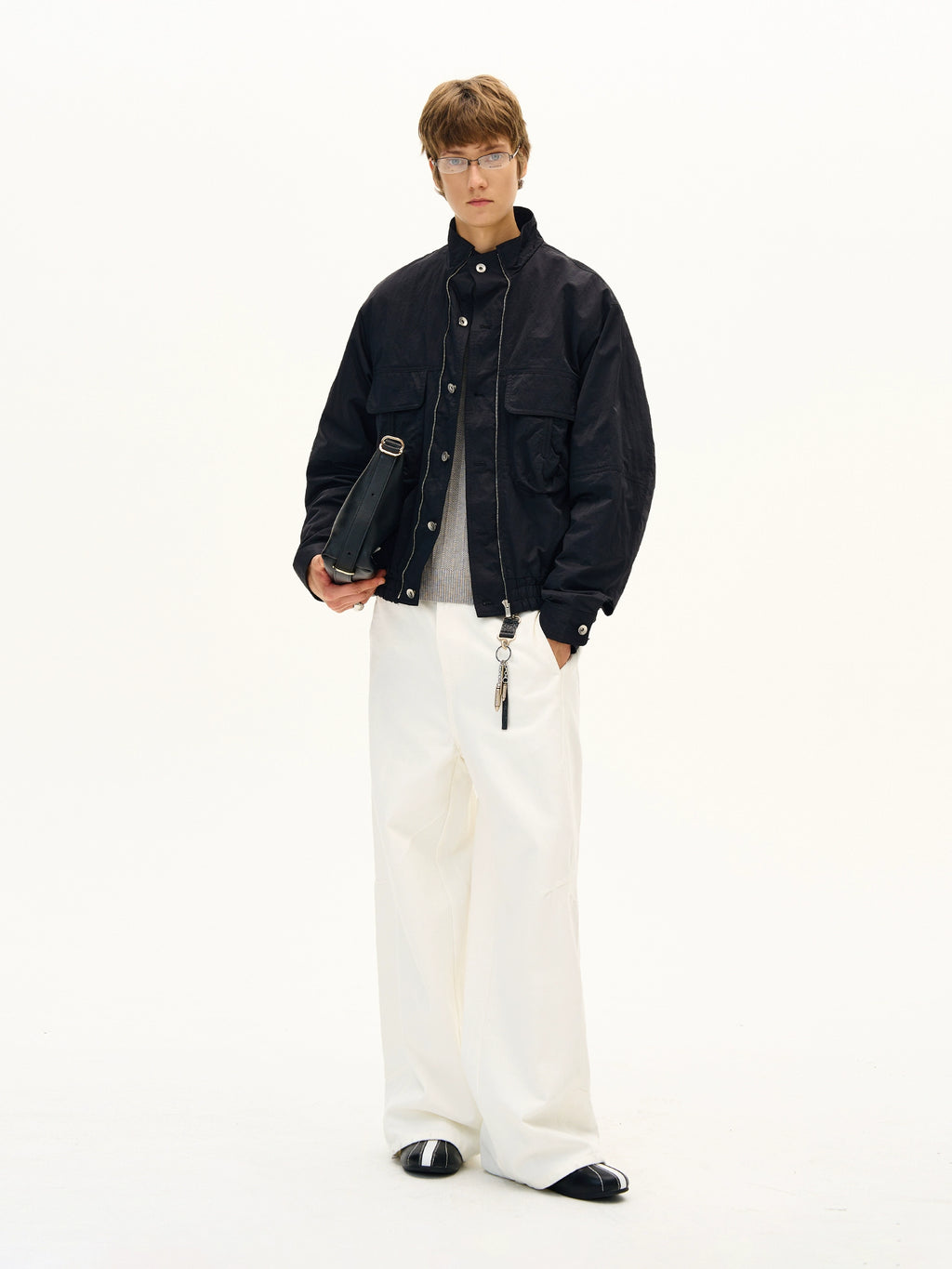 MADWITCH Loose Casual Ruffian Handsome Stand-up Collar Jacket