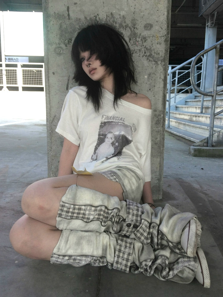 Imdelusion Thin Retro Double Neck Casual Tee