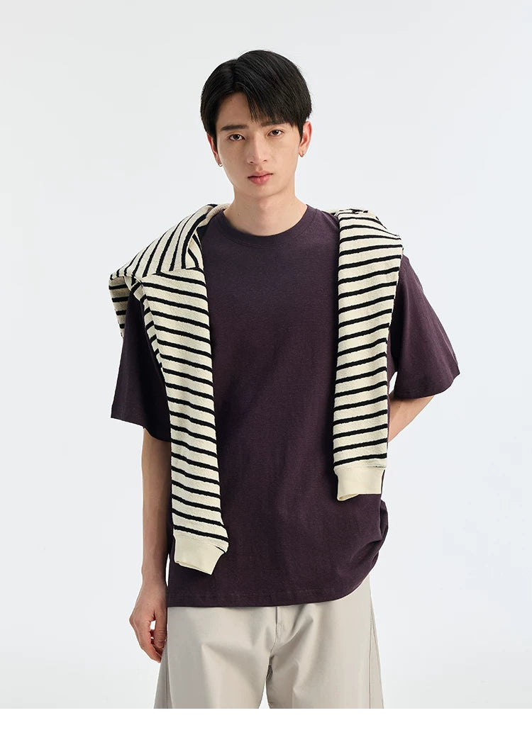 BUTTBILL Vintage Loose Crew Neck Breathable Tee