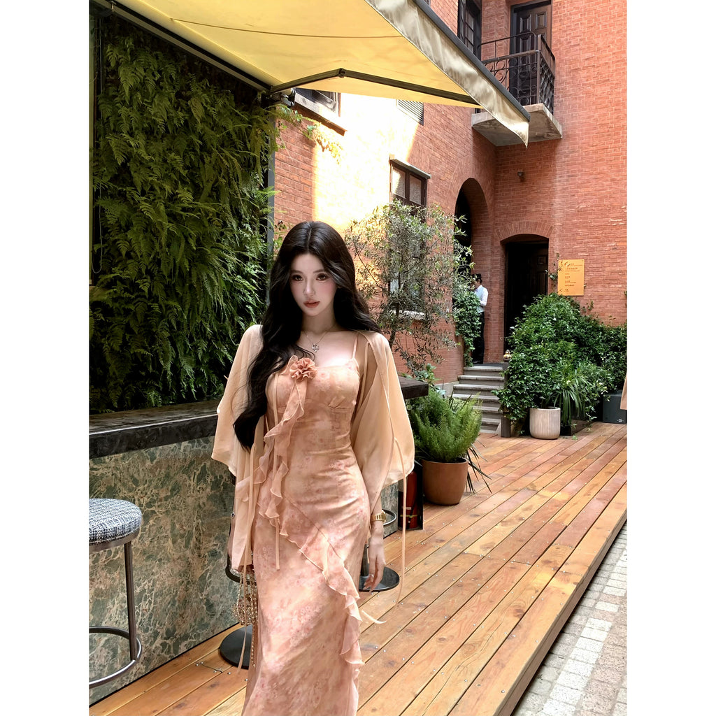 Barb Chilled Floral Suspender Dress
