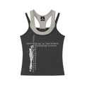 DONSMOKE Slim-fit Fake Two-piece Vest