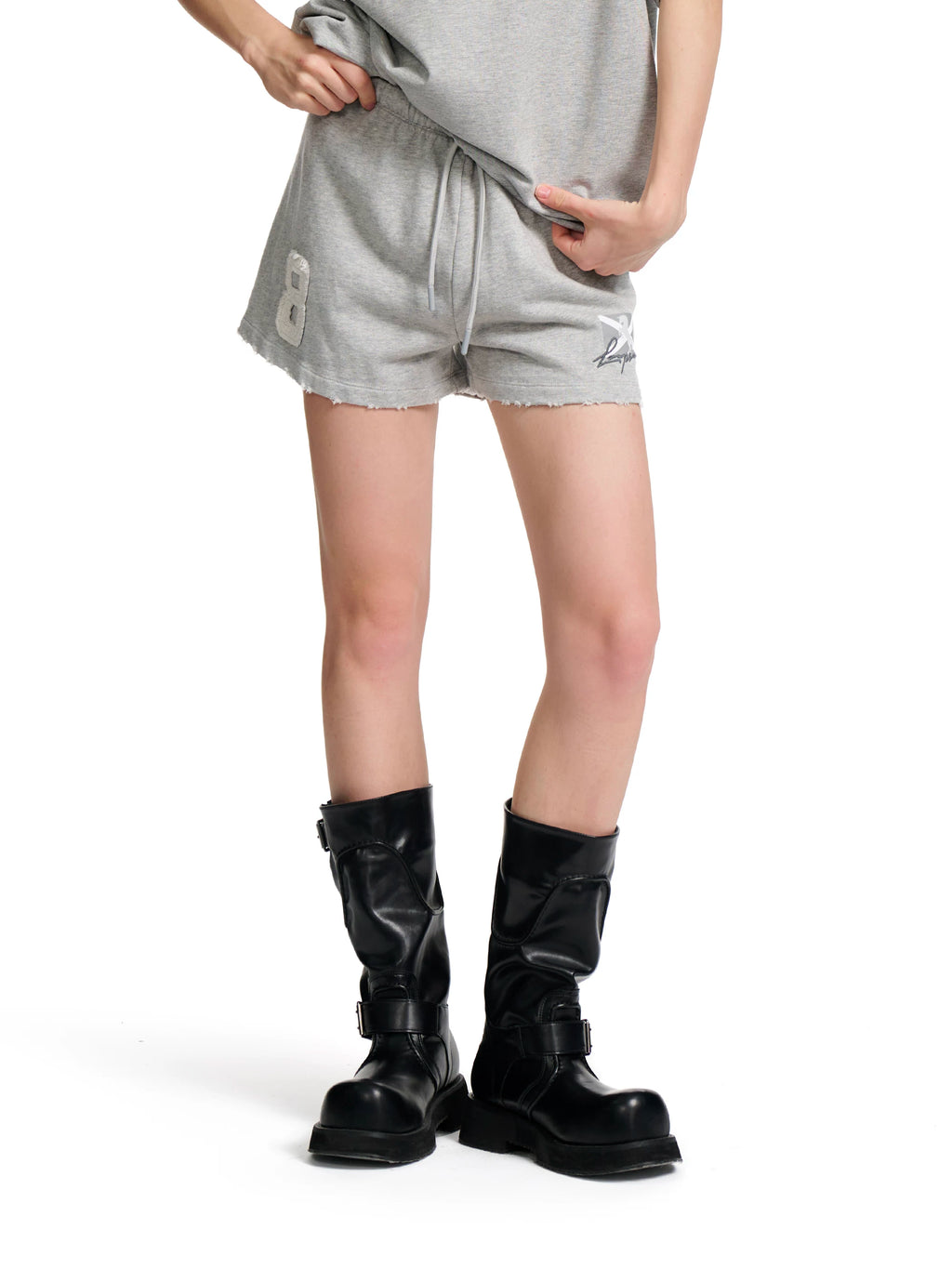 Loopsoon Embroidered Print Sports Shorts