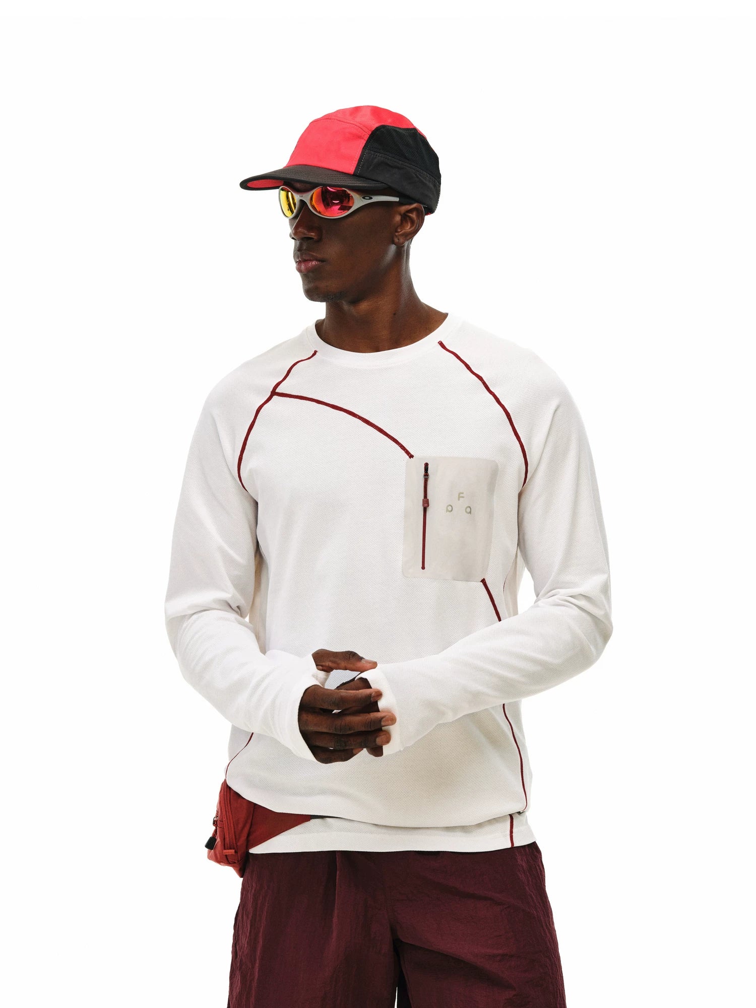 FPA Sports Crew Neck Casual Contrast Long Sleeves