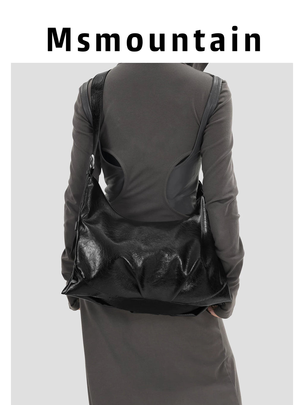 Msmountain Leather Versatile Large Capacity Tote Bag