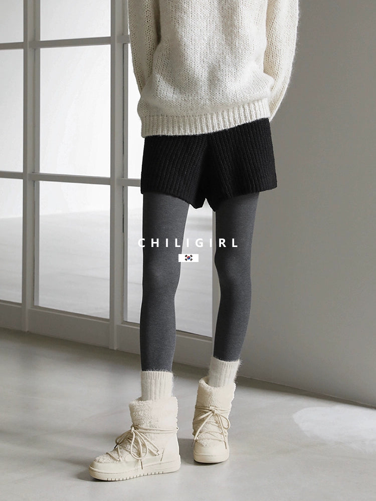 CHILIGIRL Spliced Lace-up Warm Fluffy Mid-tube Cotton Boots