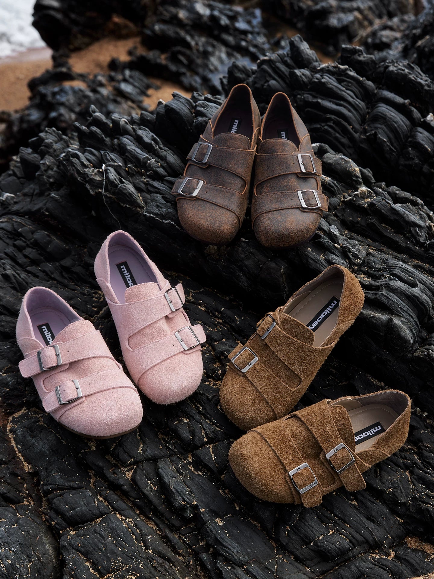 MILOOEY Retro Leather Soft-soled Casual Shoes
