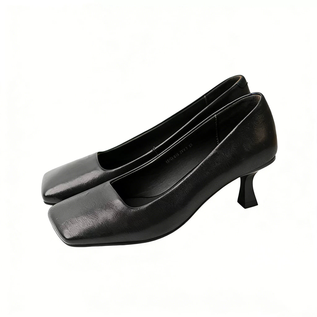 Maltelle Square Head Shallow Mouth One-pedal Single Shoes