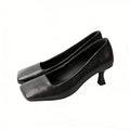 Maltelle Square Head Shallow Mouth One-pedal Single Shoes