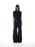 BEVAN UP Tencel A-shaped Silhouette-cut Micro-pull Trousers