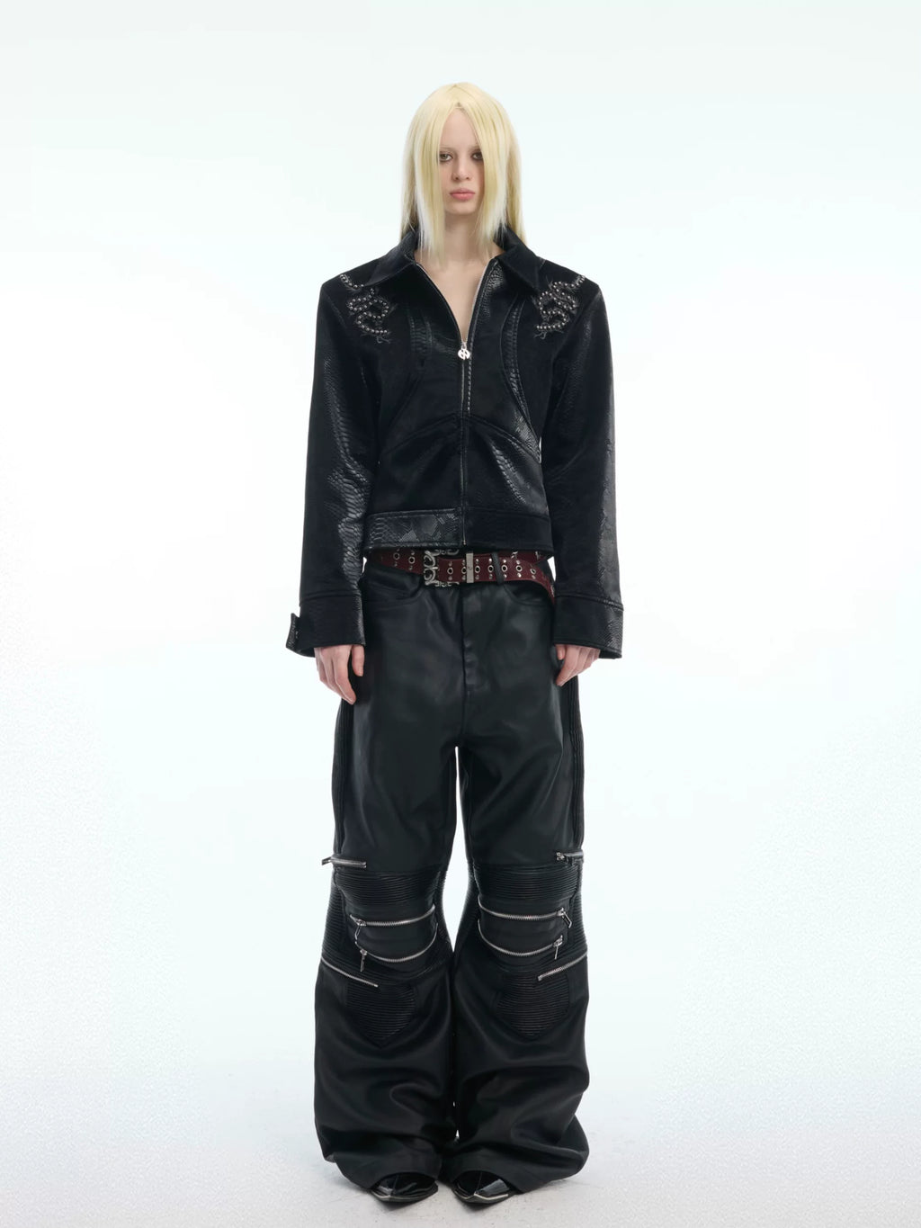 ArguECulturE Embroidered Leather Jacket