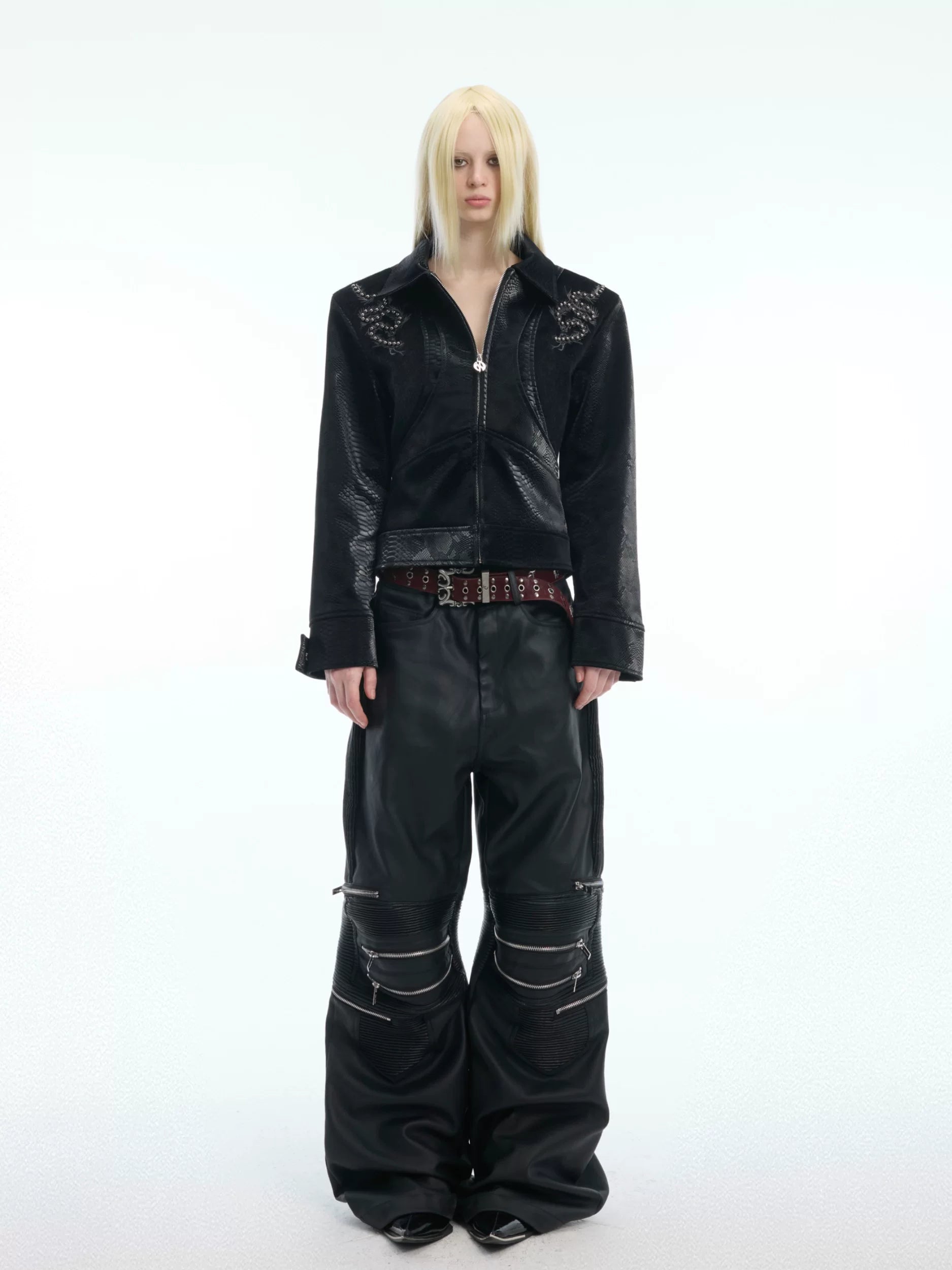 ArguECulturE Embroidered Leather Jacket