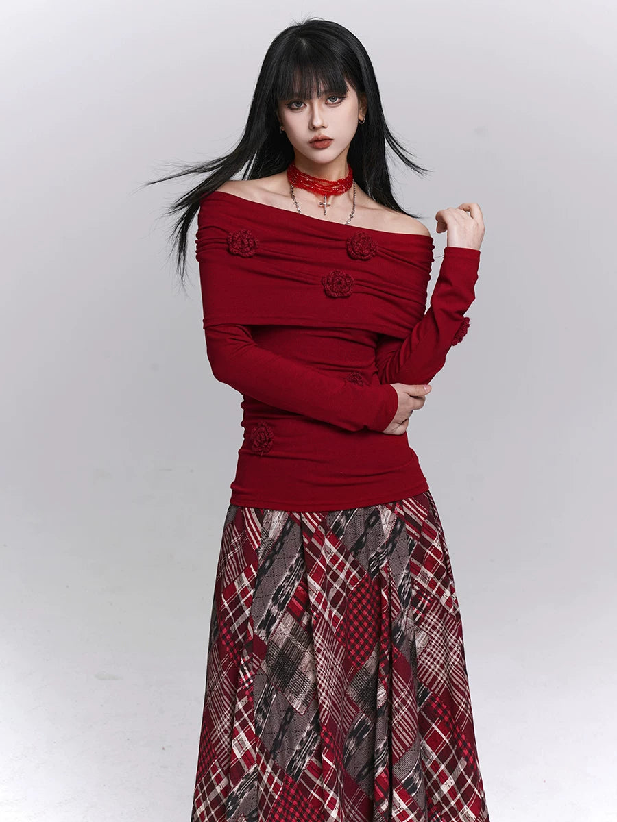 Ladyghost Shoulder Casual Long Sleeve