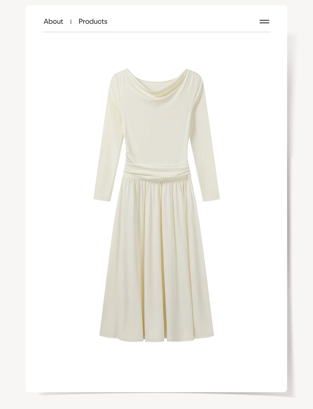 Cantonstory Slim Long Sleeve Dress