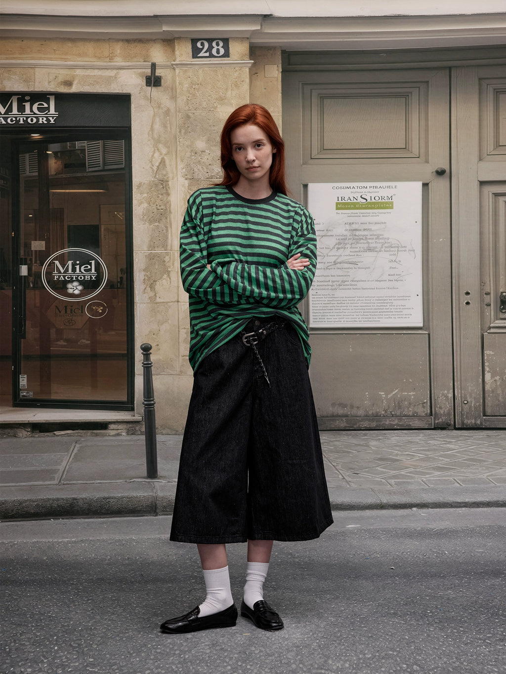 MADWITCH Vintage Contrast Striped Long Sleeve