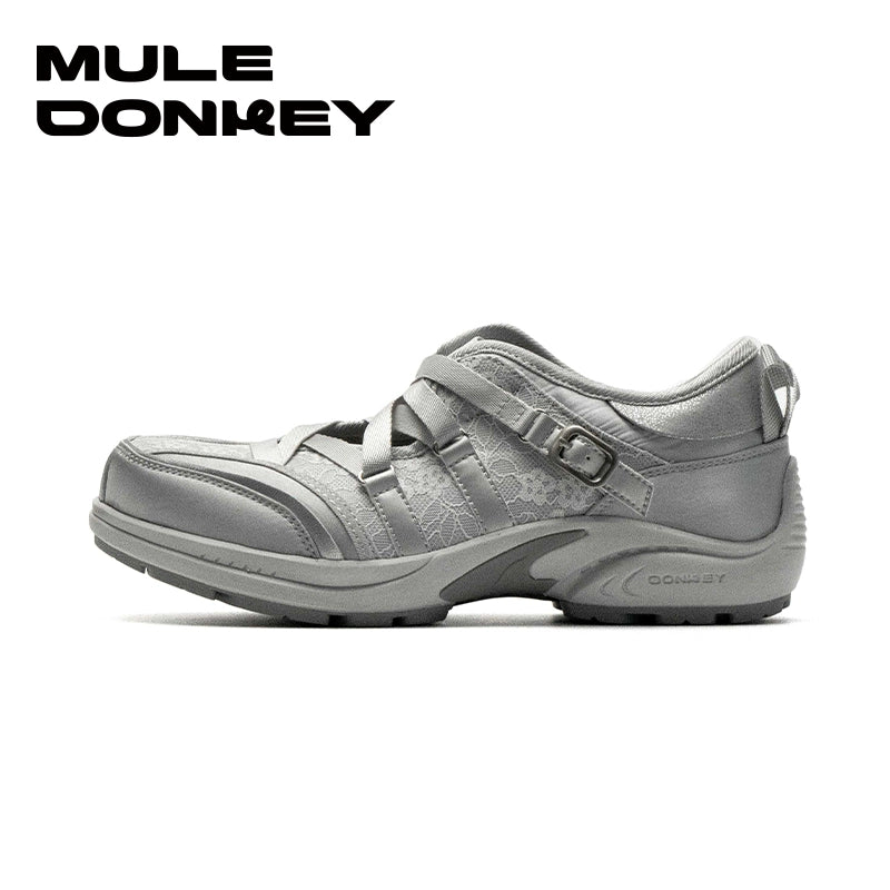 Donkey Flat Bottom Hollow Lace Shallow Mouth Single Shoe