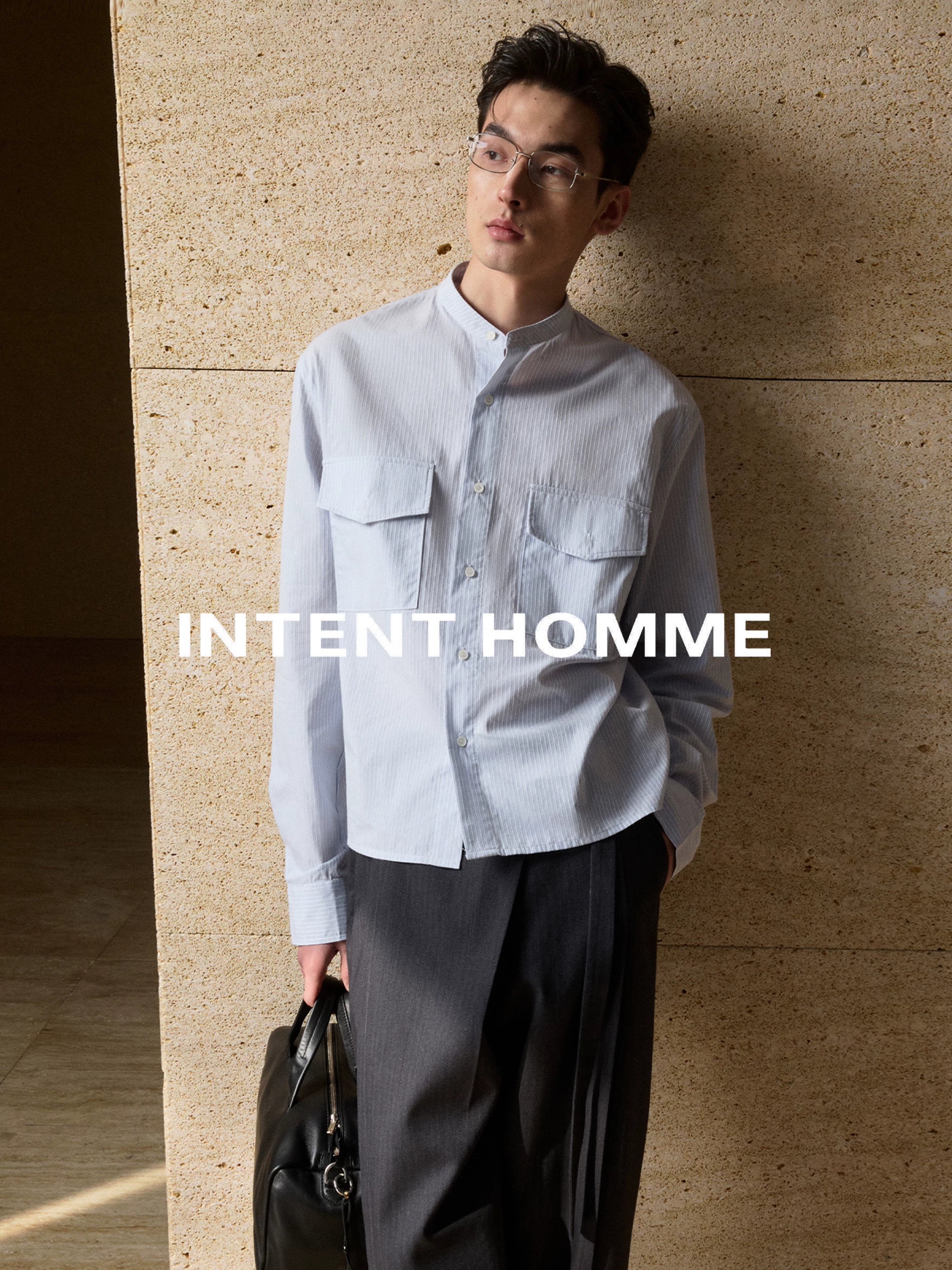 INTENT Henry Shirt Striped Shirt