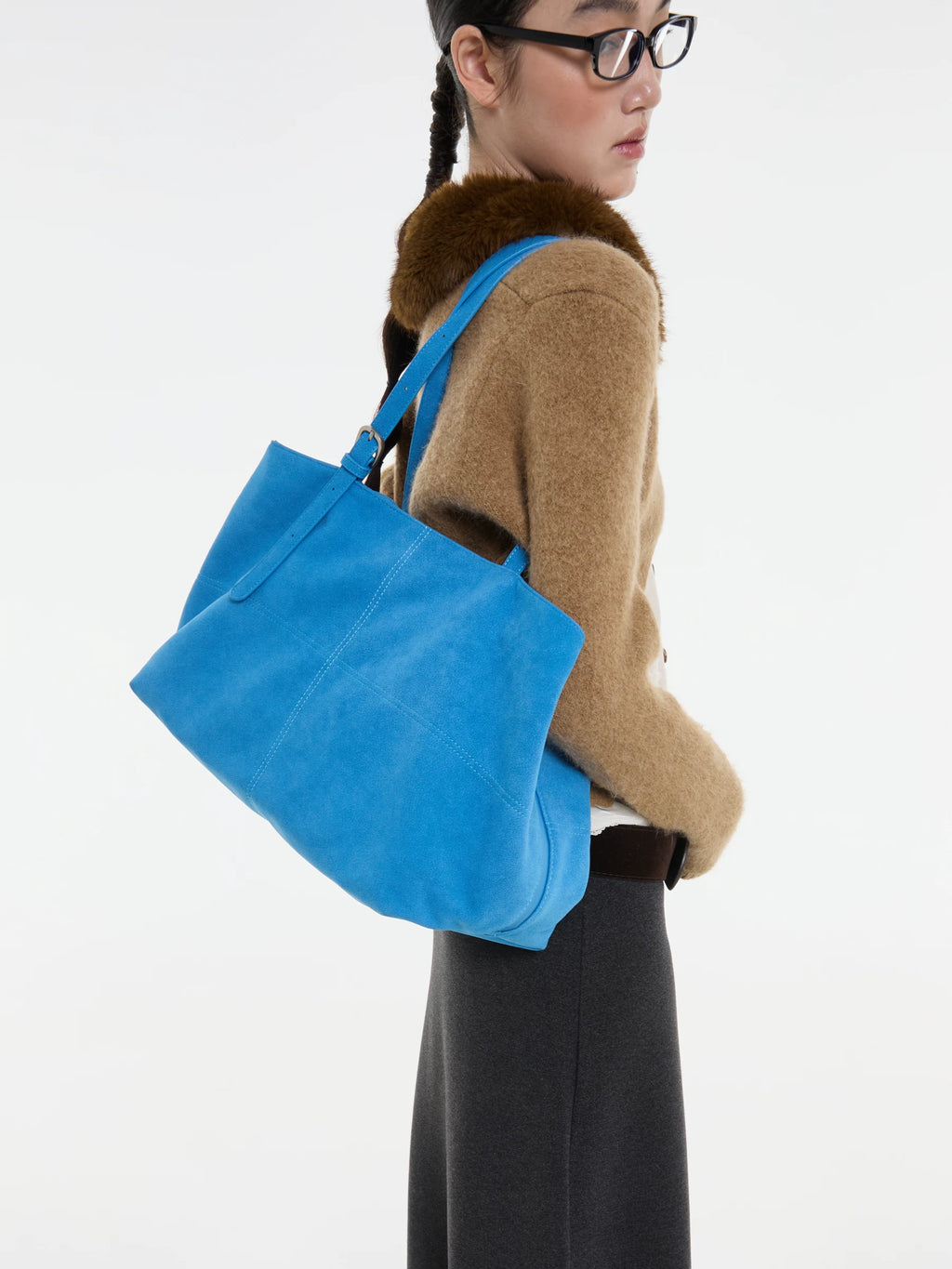 DirtySix Matte Large Capacity Soft Leather Tote Bag