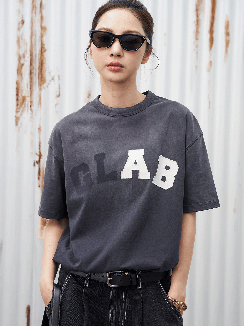 GOODLIVABLE Retro Micro Loose Versatile Casual Tee