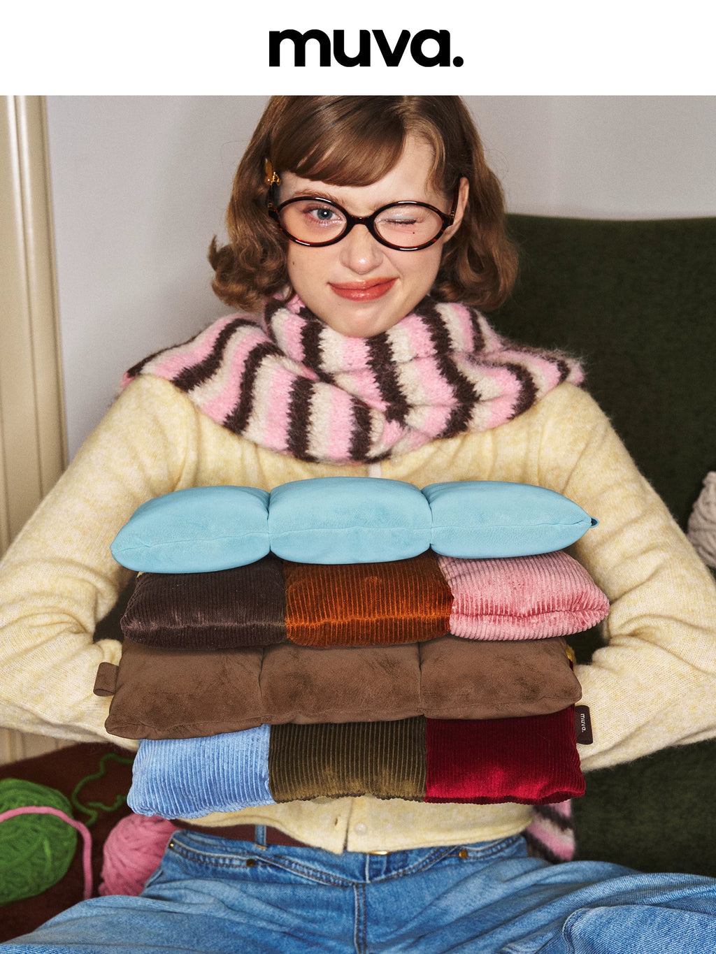 MUVA Cotton Waffle Magnetic Computer Bag