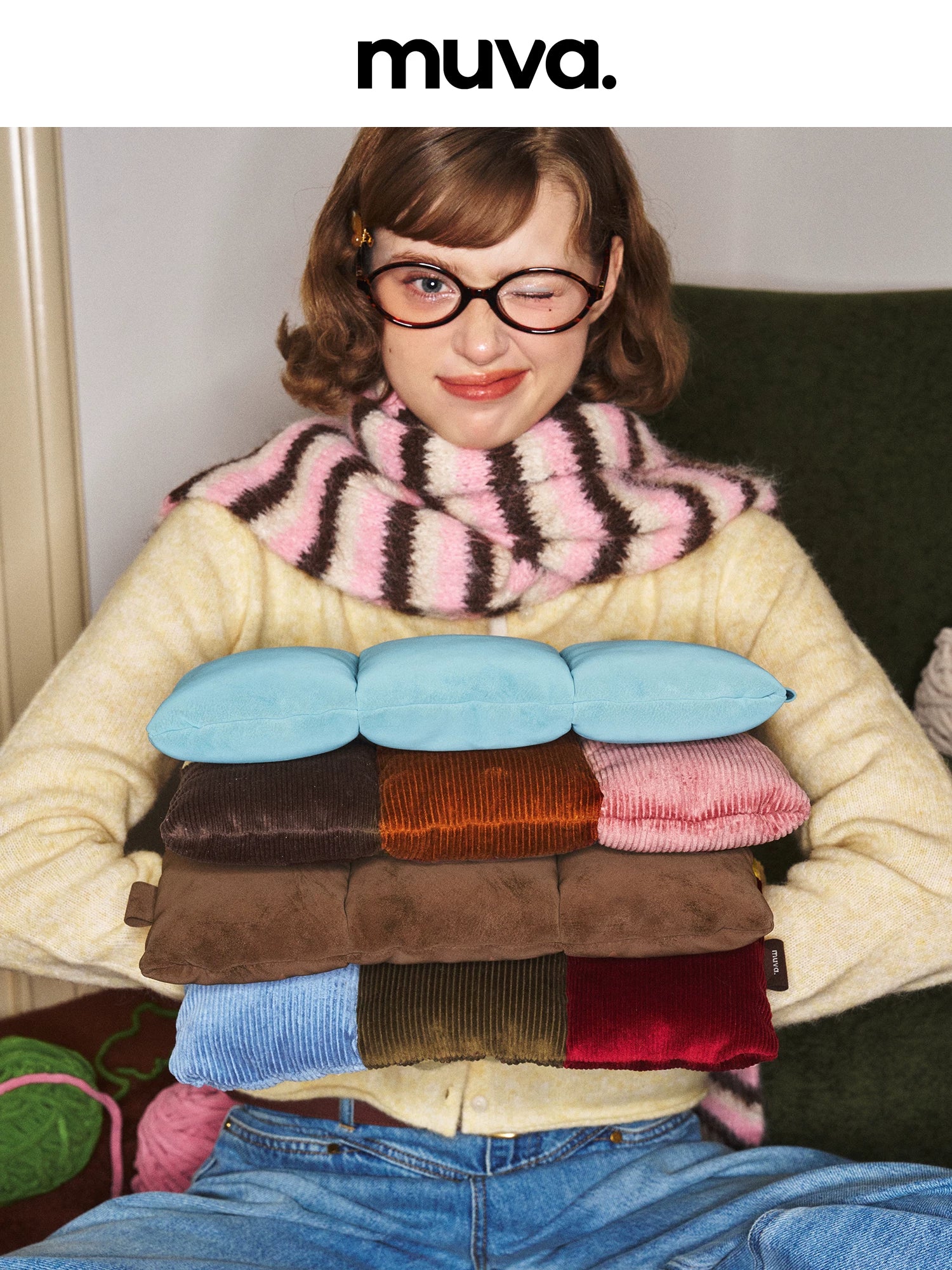 MUVA Cotton Waffle Magnetic Computer Bag